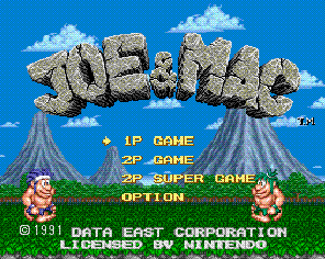Joe & Mac - Super Nintendo - Gameplay Screenshot - 1 Joe & Mac - Super Nintendo - Gameplay Screenshot