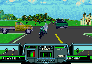 Roadrash 3- Sega Genesis - Gameplay Screenshot - 2 Roadrash 3- Sega Genesis - Gameplay Screenshot