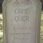 Game Over tombstone Game Over tombstone