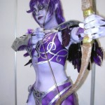 purple nightelf cosplay girl