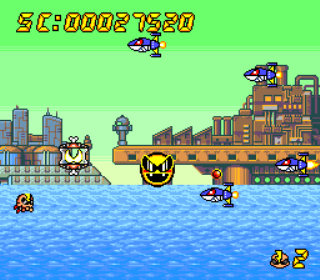 Air Zonk - PC Engine - Gameplay Screenshot - 2 Air Zonk - PC Engine - Gameplay Screenshot