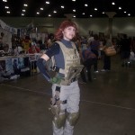 Cute marine cosplay girl