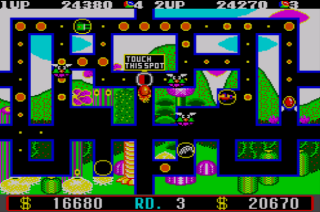 Fantasy Zone The Maze - Opa-Opa - Sega Master System - Gameplay Screenshot - 2 Fantasy Zone The Maze - Opa-Opa - Sega Master System - Gameplay Screenshot