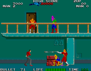 Rolling Thunder - Arcade Gameplay Screenshot