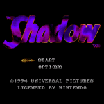 The Shadow - Super Nintendo - Gameplay Screenshot - Title Screen The Shadow - Super Nintendo - Gameplay Screenshot