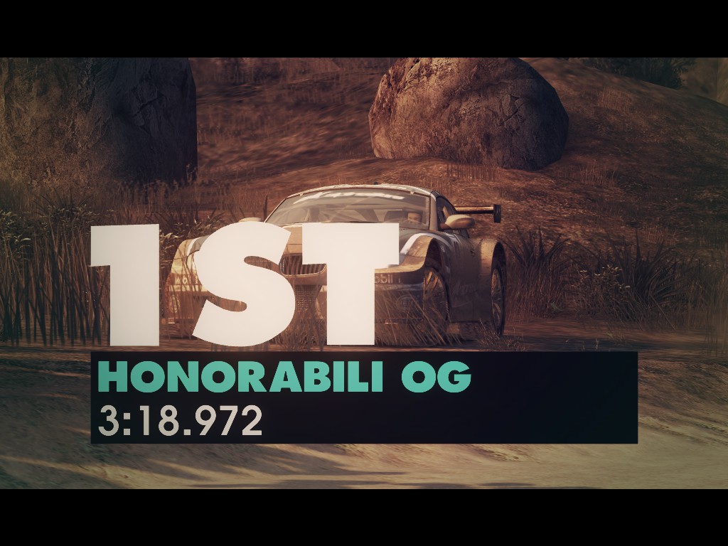 Dirt 3 1st place