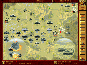 Typical combat screen in Panzer General Typical combat screen in Panzer General