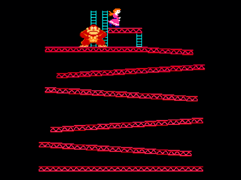 Donkey Kong - Arcade - Gameplay Screenshot - 4 Donkey Kong - Arcade - Gameplay Screenshot